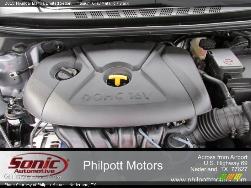 Titanium Gray Metallic / Black 2015 Hyundai Elantra Limited Sedan