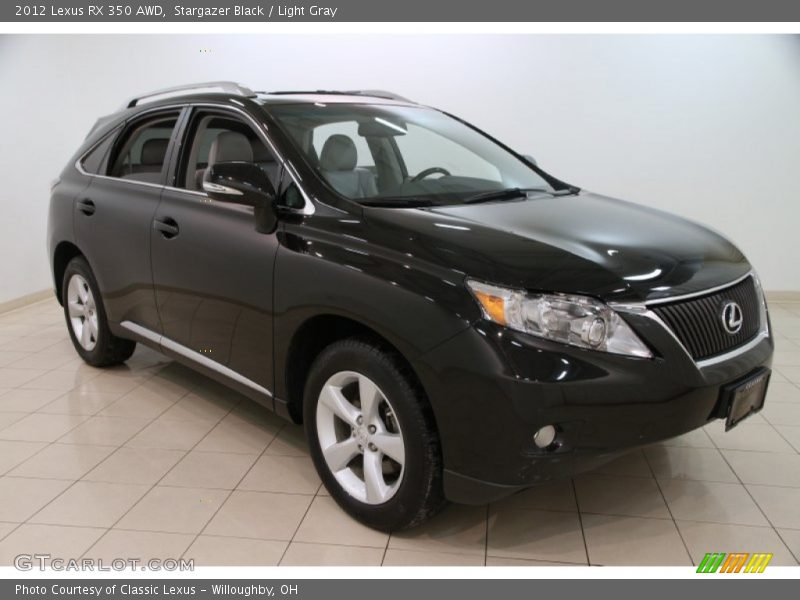 Stargazer Black / Light Gray 2012 Lexus RX 350 AWD