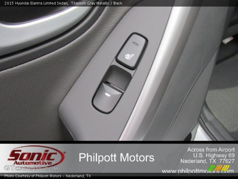 Titanium Gray Metallic / Black 2015 Hyundai Elantra Limited Sedan
