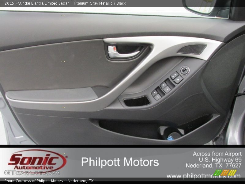 Titanium Gray Metallic / Black 2015 Hyundai Elantra Limited Sedan