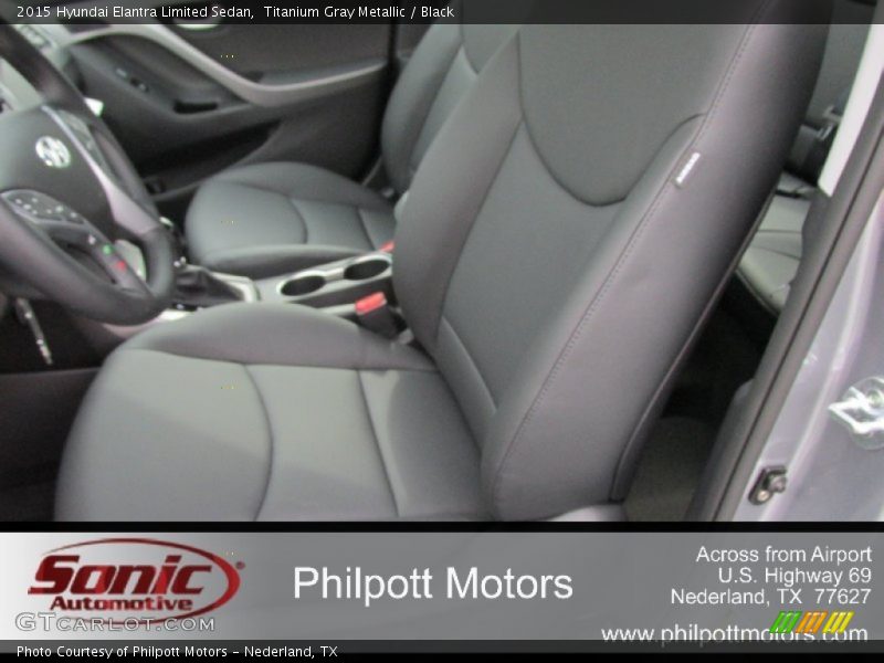 Titanium Gray Metallic / Black 2015 Hyundai Elantra Limited Sedan