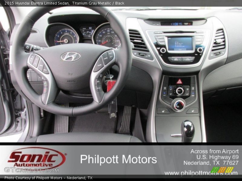 Titanium Gray Metallic / Black 2015 Hyundai Elantra Limited Sedan