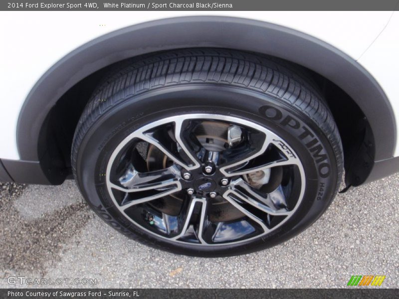 White Platinum / Sport Charcoal Black/Sienna 2014 Ford Explorer Sport 4WD