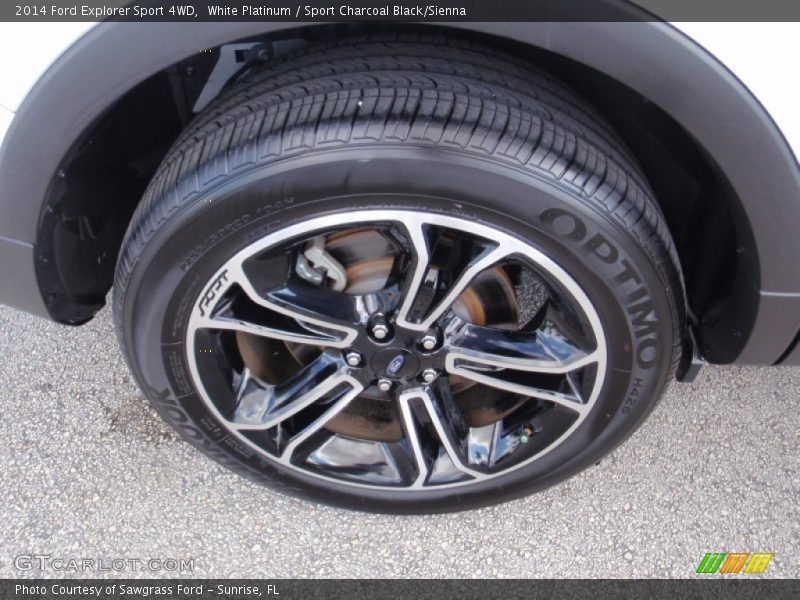 White Platinum / Sport Charcoal Black/Sienna 2014 Ford Explorer Sport 4WD
