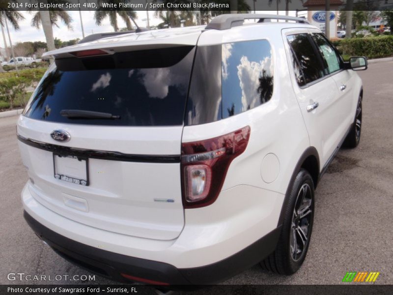 White Platinum / Sport Charcoal Black/Sienna 2014 Ford Explorer Sport 4WD
