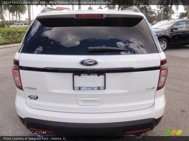 White Platinum / Sport Charcoal Black/Sienna 2014 Ford Explorer Sport 4WD