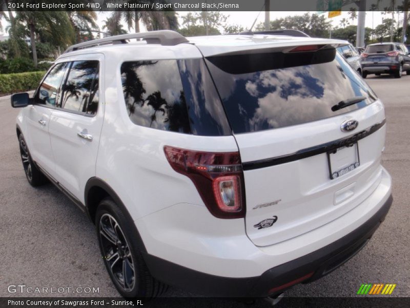 White Platinum / Sport Charcoal Black/Sienna 2014 Ford Explorer Sport 4WD