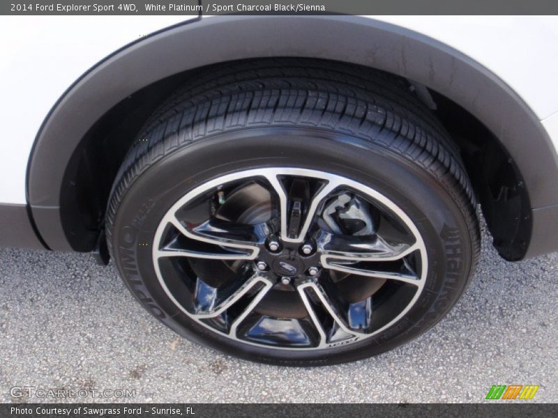 White Platinum / Sport Charcoal Black/Sienna 2014 Ford Explorer Sport 4WD