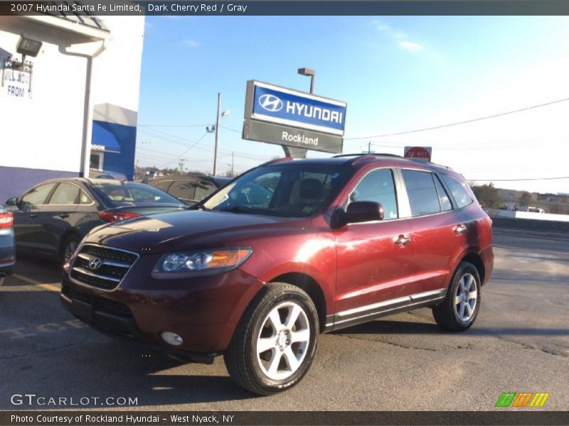 Dark Cherry Red / Gray 2007 Hyundai Santa Fe Limited