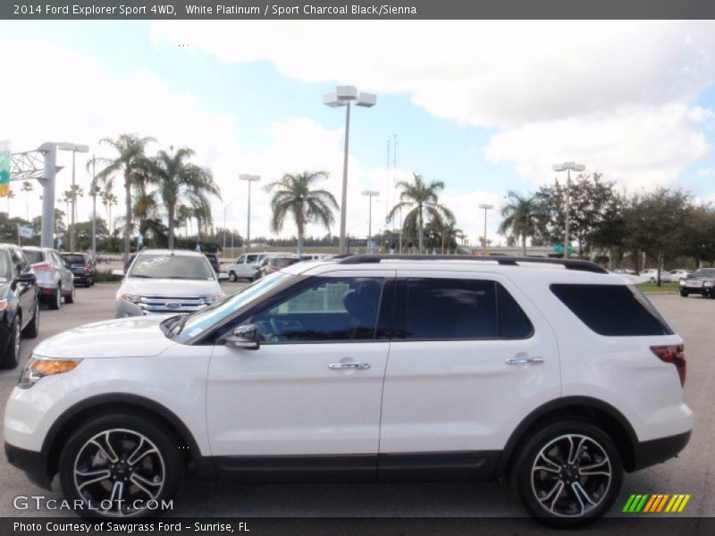 White Platinum / Sport Charcoal Black/Sienna 2014 Ford Explorer Sport 4WD