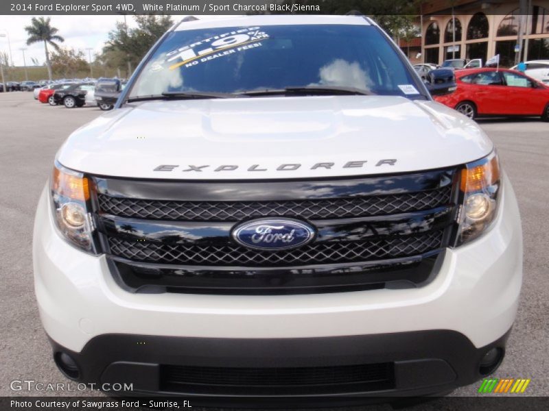 White Platinum / Sport Charcoal Black/Sienna 2014 Ford Explorer Sport 4WD