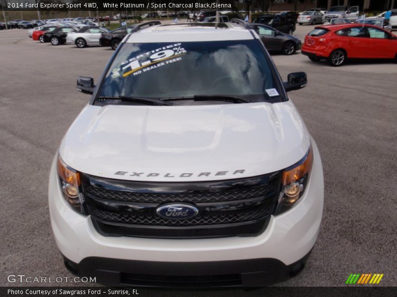 White Platinum / Sport Charcoal Black/Sienna 2014 Ford Explorer Sport 4WD