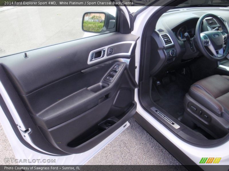 White Platinum / Sport Charcoal Black/Sienna 2014 Ford Explorer Sport 4WD