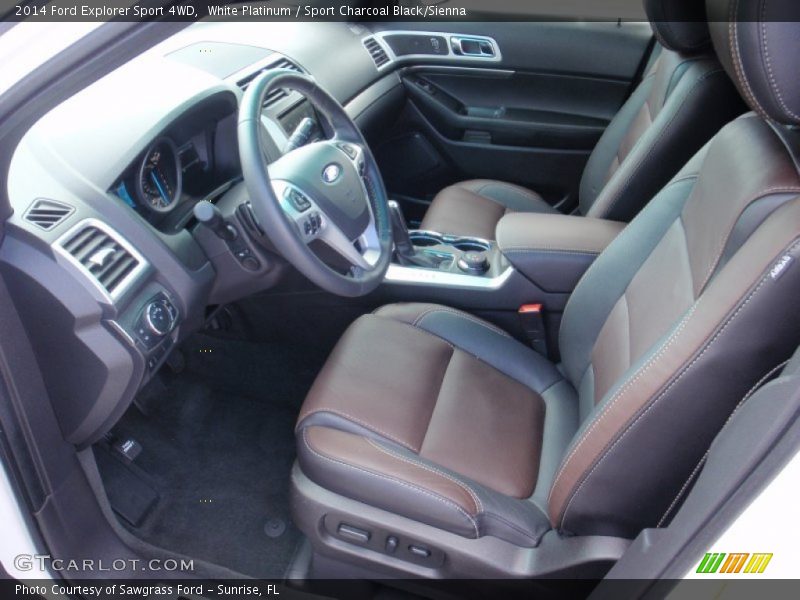 White Platinum / Sport Charcoal Black/Sienna 2014 Ford Explorer Sport 4WD