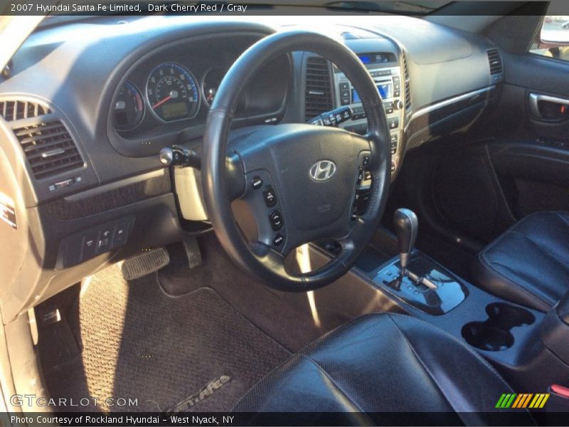 Dark Cherry Red / Gray 2007 Hyundai Santa Fe Limited