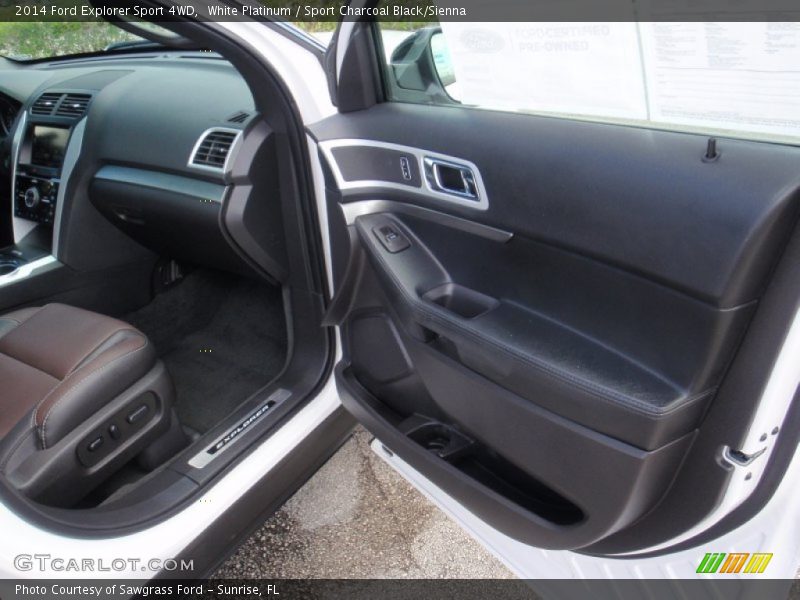 White Platinum / Sport Charcoal Black/Sienna 2014 Ford Explorer Sport 4WD