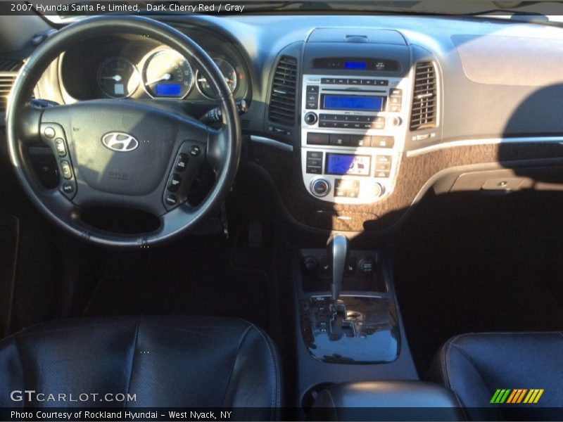 Dark Cherry Red / Gray 2007 Hyundai Santa Fe Limited