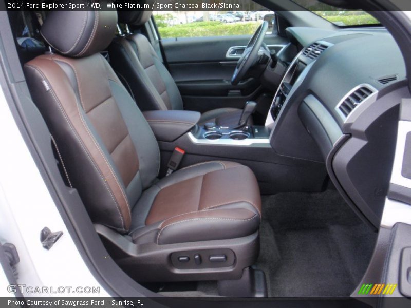 White Platinum / Sport Charcoal Black/Sienna 2014 Ford Explorer Sport 4WD