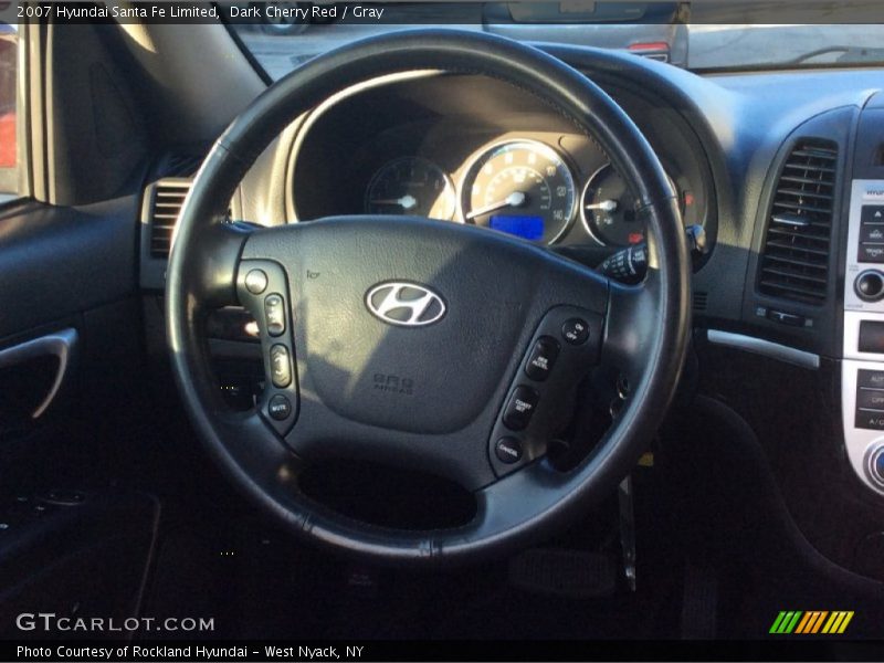 Dark Cherry Red / Gray 2007 Hyundai Santa Fe Limited