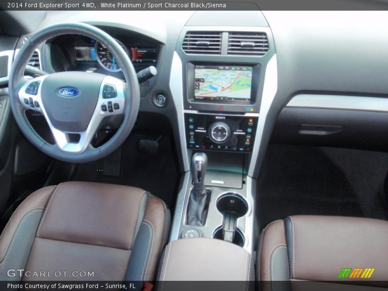 White Platinum / Sport Charcoal Black/Sienna 2014 Ford Explorer Sport 4WD