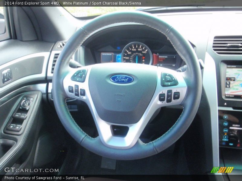 White Platinum / Sport Charcoal Black/Sienna 2014 Ford Explorer Sport 4WD