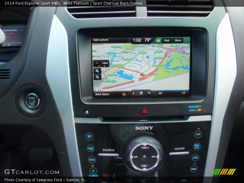 White Platinum / Sport Charcoal Black/Sienna 2014 Ford Explorer Sport 4WD