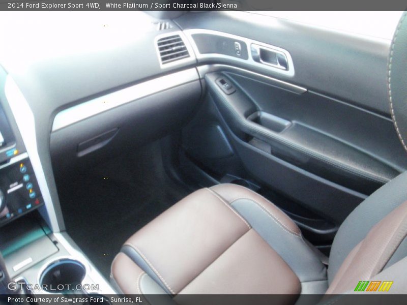 White Platinum / Sport Charcoal Black/Sienna 2014 Ford Explorer Sport 4WD