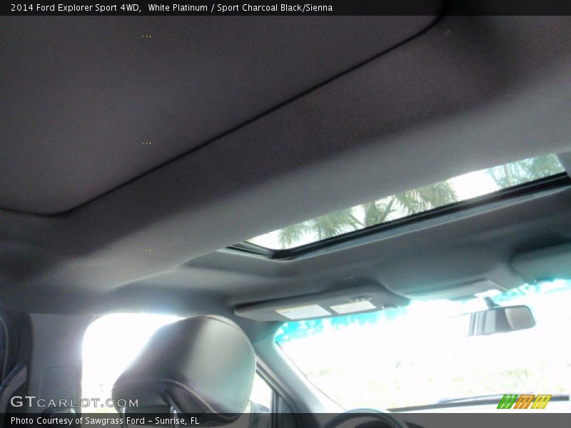 White Platinum / Sport Charcoal Black/Sienna 2014 Ford Explorer Sport 4WD