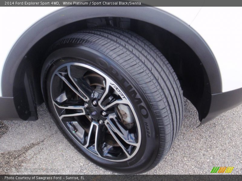White Platinum / Sport Charcoal Black/Sienna 2014 Ford Explorer Sport 4WD