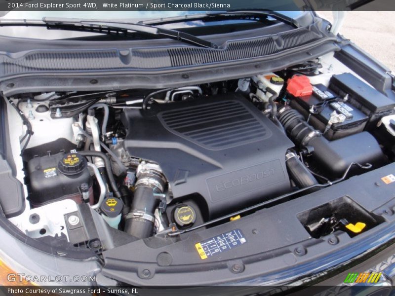 White Platinum / Sport Charcoal Black/Sienna 2014 Ford Explorer Sport 4WD