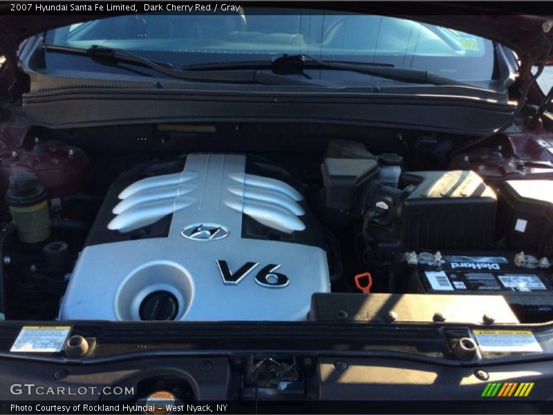 Dark Cherry Red / Gray 2007 Hyundai Santa Fe Limited