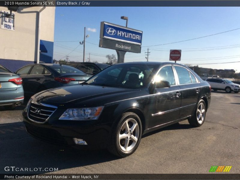 Ebony Black / Gray 2010 Hyundai Sonata SE V6