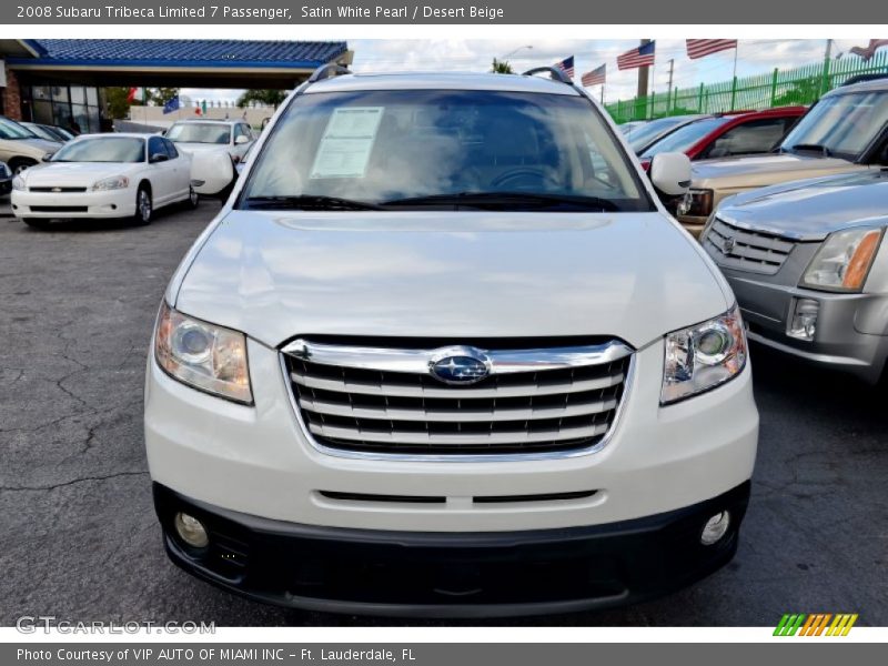 Satin White Pearl / Desert Beige 2008 Subaru Tribeca Limited 7 Passenger