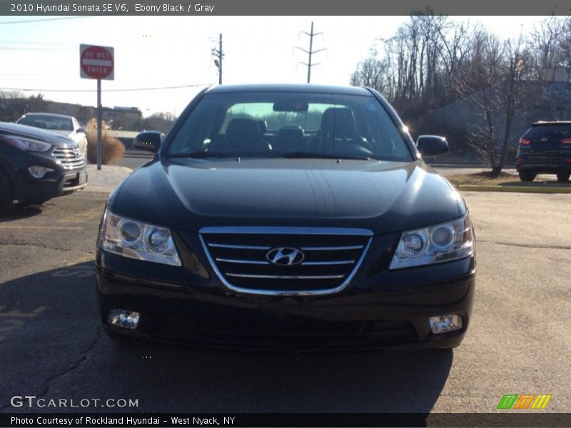 Ebony Black / Gray 2010 Hyundai Sonata SE V6