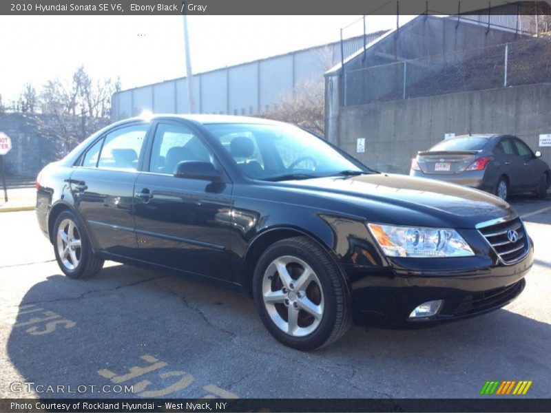 Ebony Black / Gray 2010 Hyundai Sonata SE V6