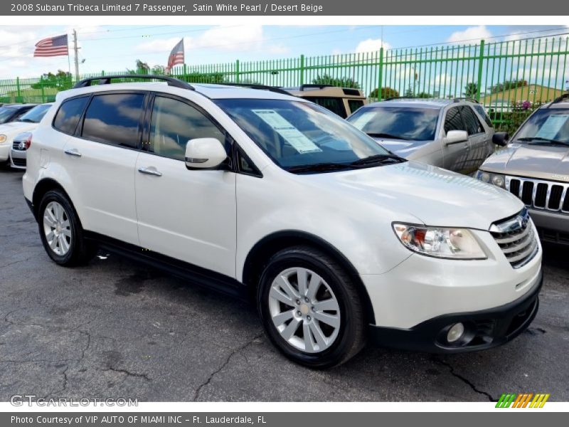 Satin White Pearl / Desert Beige 2008 Subaru Tribeca Limited 7 Passenger