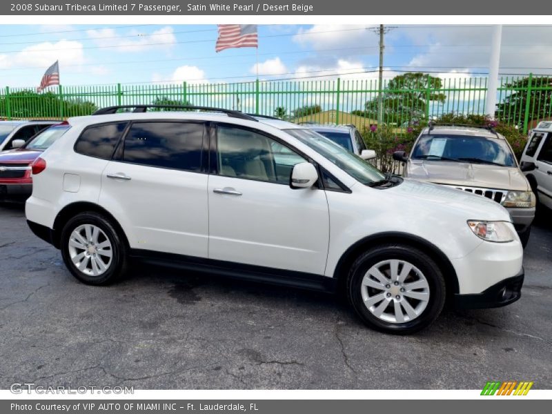 Satin White Pearl / Desert Beige 2008 Subaru Tribeca Limited 7 Passenger