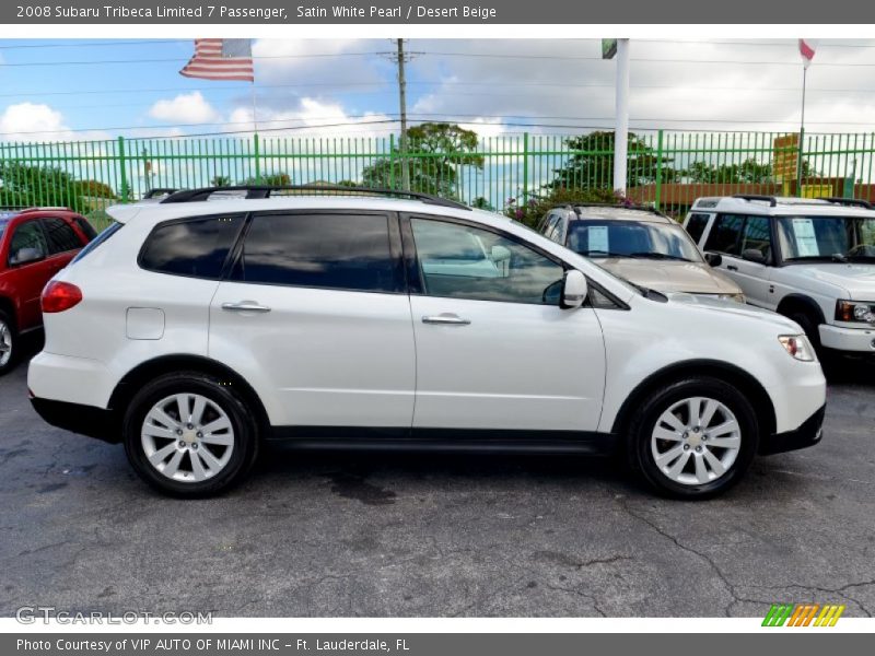 Satin White Pearl / Desert Beige 2008 Subaru Tribeca Limited 7 Passenger