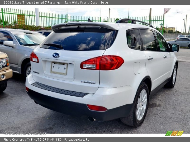 Satin White Pearl / Desert Beige 2008 Subaru Tribeca Limited 7 Passenger