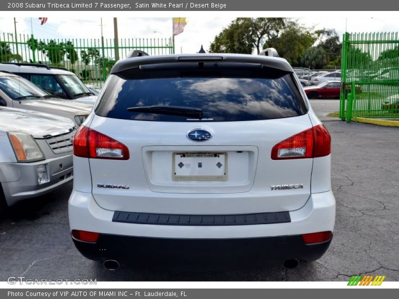 Satin White Pearl / Desert Beige 2008 Subaru Tribeca Limited 7 Passenger