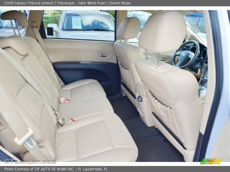 Satin White Pearl / Desert Beige 2008 Subaru Tribeca Limited 7 Passenger