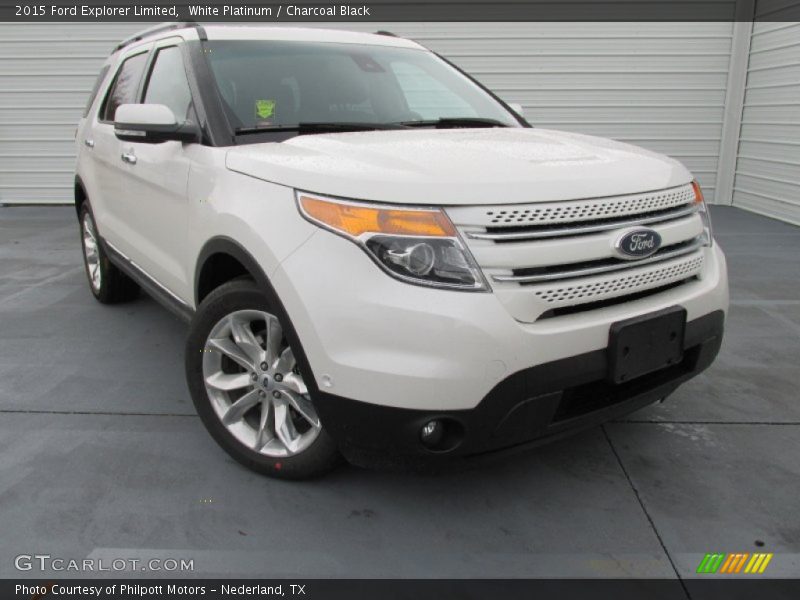 White Platinum / Charcoal Black 2015 Ford Explorer Limited