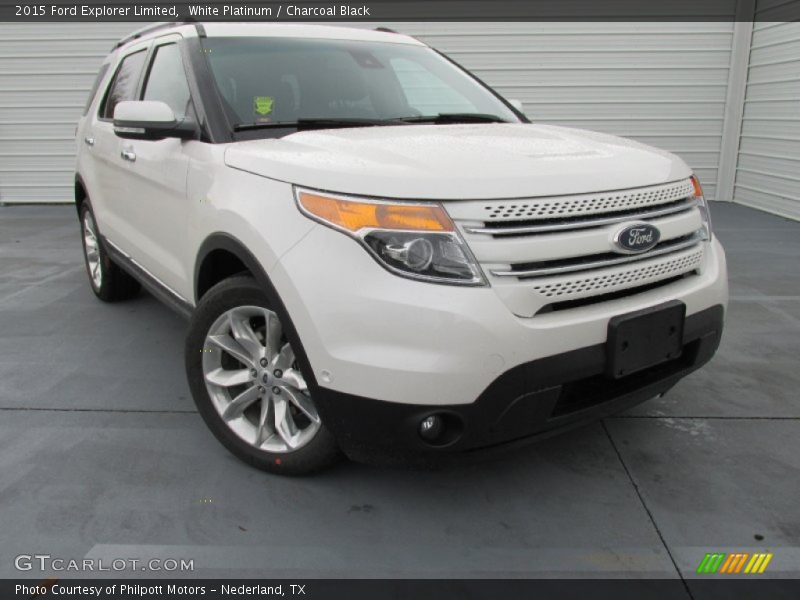 White Platinum / Charcoal Black 2015 Ford Explorer Limited