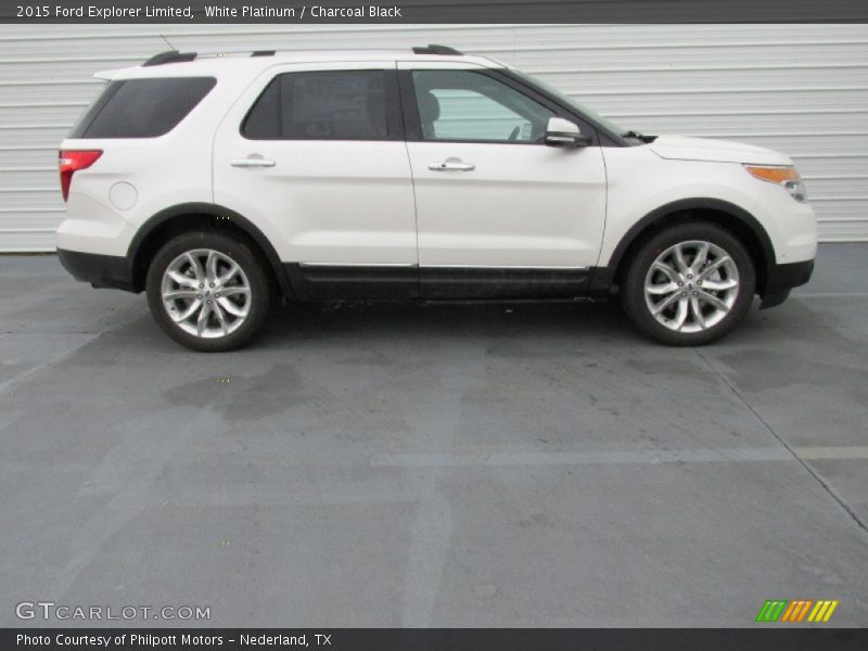 White Platinum / Charcoal Black 2015 Ford Explorer Limited