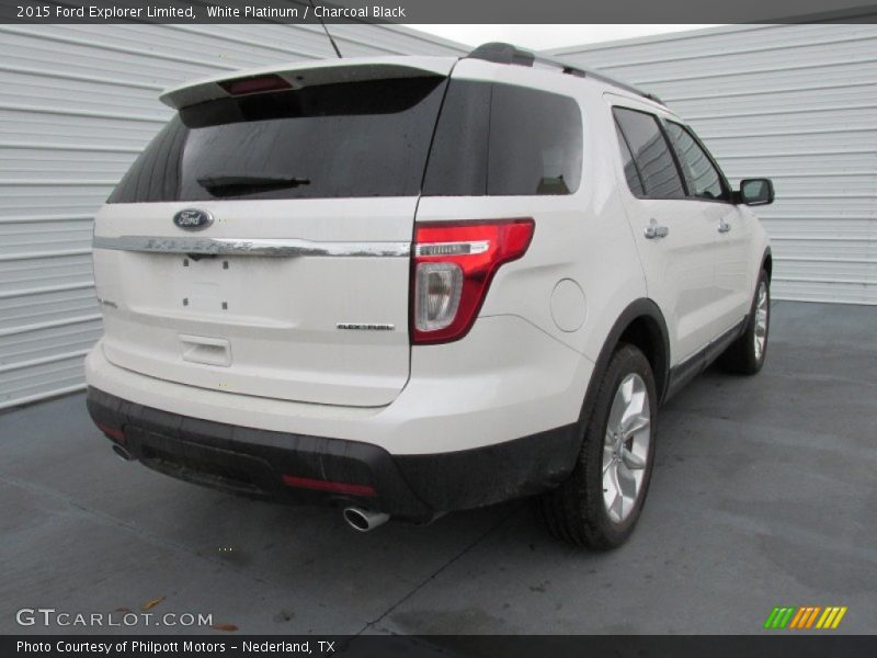 White Platinum / Charcoal Black 2015 Ford Explorer Limited