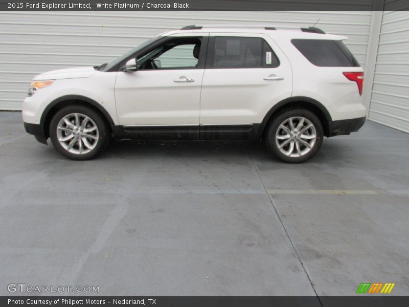 White Platinum / Charcoal Black 2015 Ford Explorer Limited