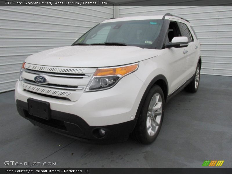 White Platinum / Charcoal Black 2015 Ford Explorer Limited