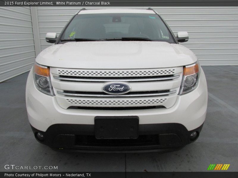 White Platinum / Charcoal Black 2015 Ford Explorer Limited