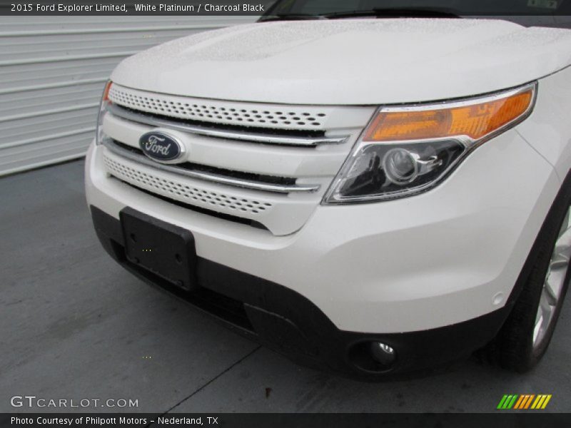 White Platinum / Charcoal Black 2015 Ford Explorer Limited