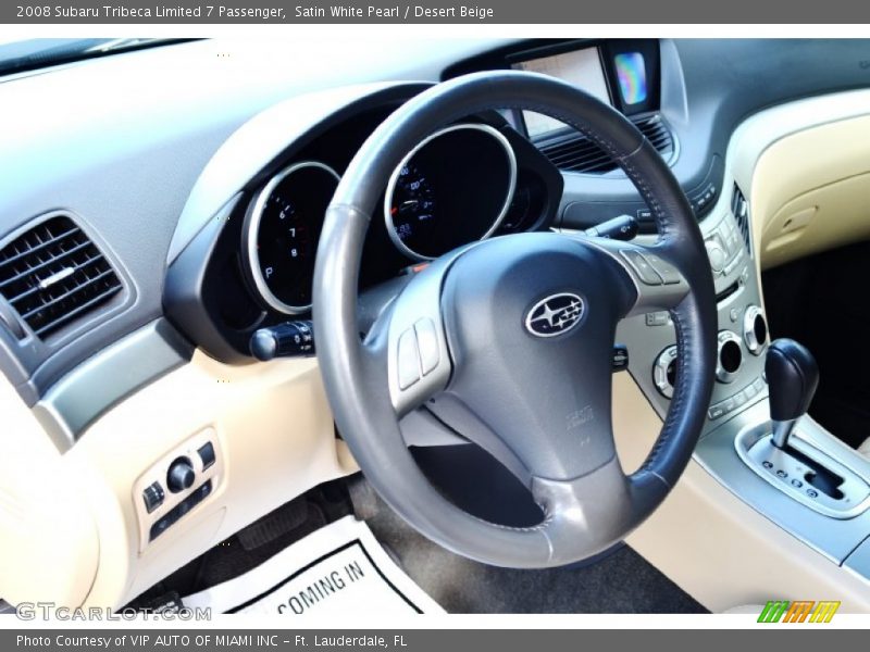 Satin White Pearl / Desert Beige 2008 Subaru Tribeca Limited 7 Passenger
